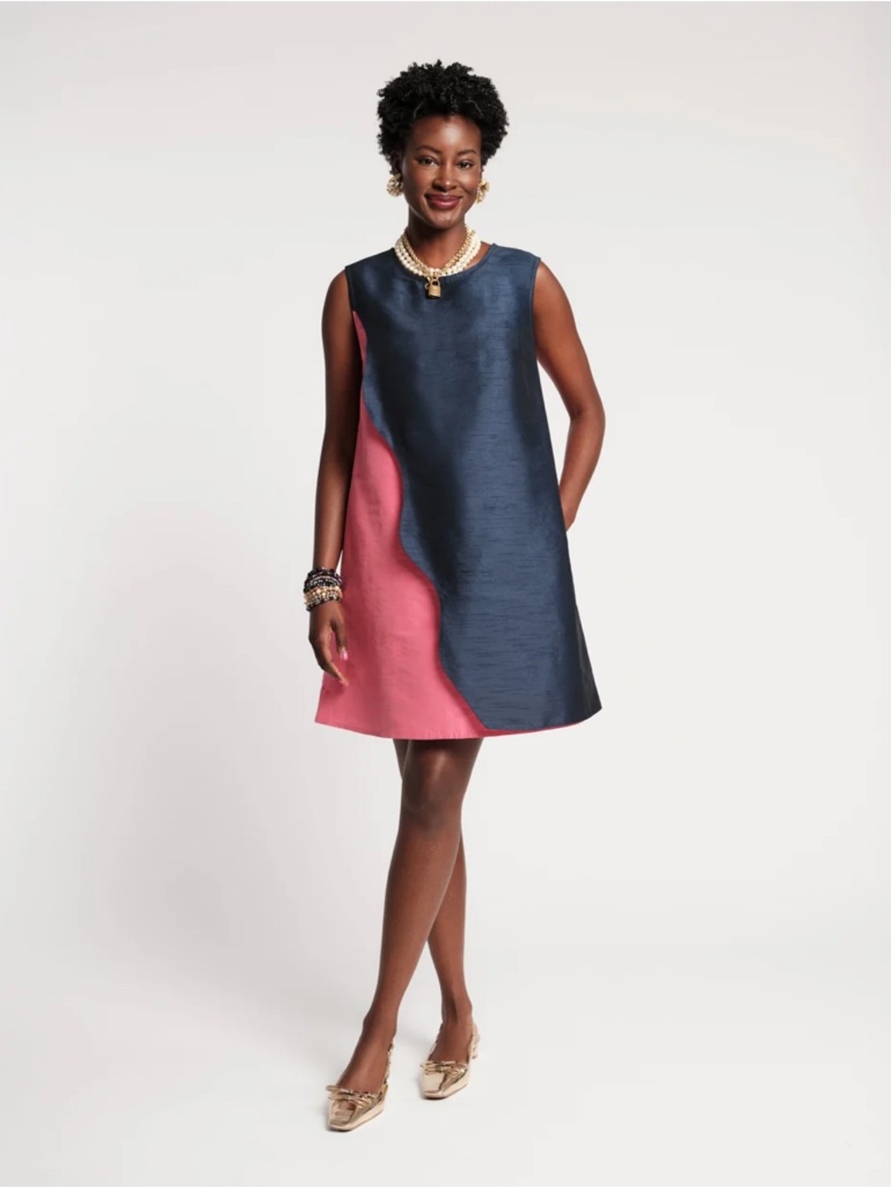 Frances Valentine x Atlantic Pacific Wave Mini Dress Size 1X NWT